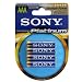 Sony Stamina Platinum 1.5V AAA Alkaline Batteries - 4 Pack