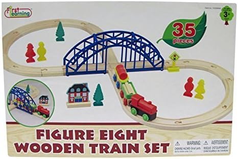 First Learning Figure 8 Wooden Train Set 35 Piece by First Learning