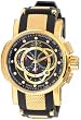 Gold Tone S1 Quartz Chronograph Black Dial Strap