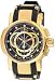 Gold Tone S1 Quartz Chronograph Black Dial Strap