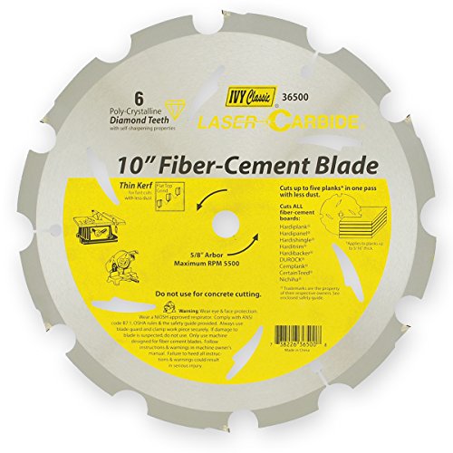 IVY Classic 36500 10Inch 6 Tooth FiberCement Cutting PolyCrystalline