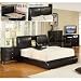 New Espresso Queen Size Platform Bed with Fold Down Tray