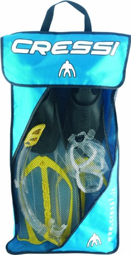 cressi Schnorchel Set (Brille, Schnorchel, Flossen) pluma bag