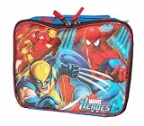 Marvel Heroes Insulated Lunch Box with Wolverine, Spiderman and Iron Man