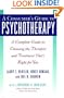 A Consumer's Guide to Psychotherapy