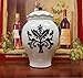 Tuscany Fleur De Lis, Just Black & White Ceramic Hand Painted Cookie Jar 13