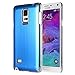 Note 4 Case, Galaxy Note 4 Case, ULAK Samsung Galaxy Note 4 Case Brushed Chrome Luxury Steel Aluminum Plastic Cover Hard Back Protective Case for Galaxy Note 4 (2014) Blue