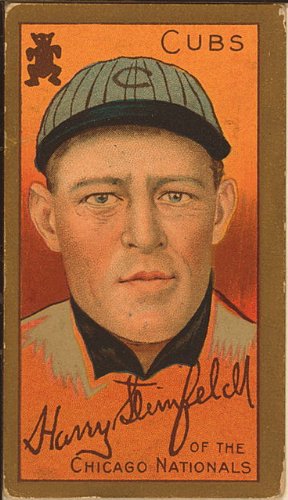 Photo Harry Steinfeldt, Chicago Cubs, baseball card portrait 1911