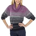 Mossimo&reg; Black: Cowl Neck Sweater - Purple Stripe