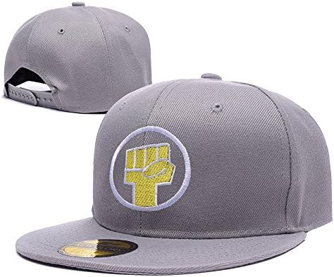 JIUWEI Gorillaz Band Logo Adjustable Snapback Embroidery Hats Caps - Grey