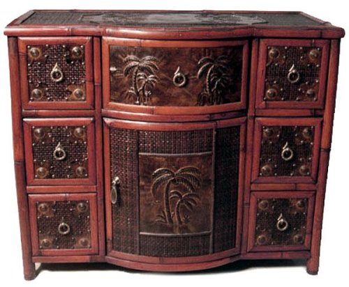 Kitchen: Bamboo Palm Drawers Door Chest Sideboard Dresser Table