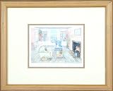 Hearthside Afternoon - Watercolor - Helen Downing Hunter - 6X8