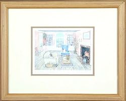 Hearthside Afternoon - Watercolor - Helen Downing Hunter - 6X8
