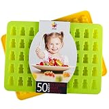 Gummy Bear Molds by Vibrant Kitchen BPA Free Silicone Mold For Gummie Chocolate Ice Cubes and Candy 2 Molds and 2 Droppers (Free eBook)