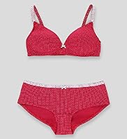 Angel Cotton Rich Spot Print Bra & Knickers Set