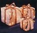 Set of 3 Sparkling White Sisal Gift Boxes Lighted Christmas Yard Art Decorations