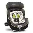 The First Years True Fit Recline Convertible Car Seat, Black/Green