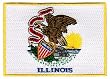 Illinois State Flag Embroidered Patch Iron-On IL Emblem