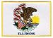 Illinois State Flag Embroidered Patch Iron-On IL Emblem