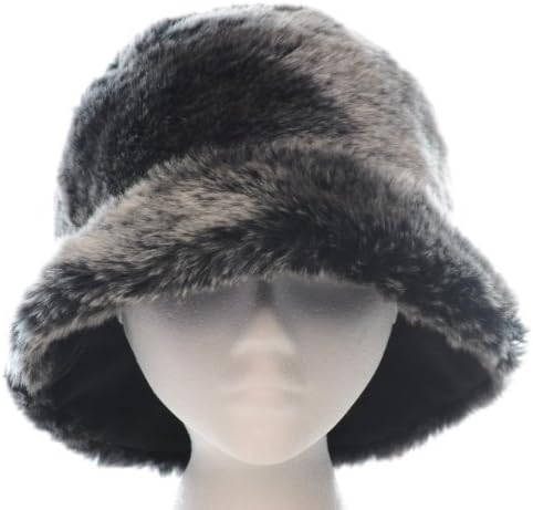 Satsumauk Women's Ladies One Size up to 57cm Reversible Faux Fur and Microfleece hat