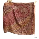 Paisley Woolen Shawl Scarves In Reversible Jamawar Pattern With New Design (Free Shipping) Shwl0262r Paisley Woolen Shawl Scarves In Reversible Jamawar Pattern With New Design (Free Shipping) Shwl0262r