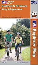 Bedford and St.Neots, Sandy and Biggleswade (OS Explorer Map)