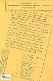 Records of Highworth Congregational Church, Wiltshire