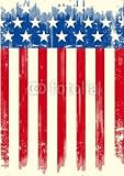 Wallmonkeys Peel and Stick Wall Decals - American Grunge Flag - 48H x 34W Removable Graphic