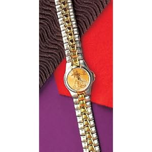 Men’s Two-Tone Watch with St. Gaudens $20 Gold Piece Replica