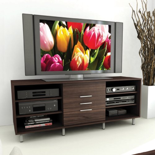 Sonax SD-5608 Sedona Collection Ebony Pecan TV Stand Cabinet for up to 55