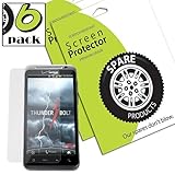 Spare Products (6 Pack) of HTC ThunderBolt Screen Protectors (CLEAR)