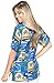 Tropical 70's Vintage Theme Hawaii Shirt Ladies Short Sleeves Cool Collar Beach