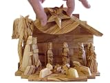 Olive Wood Silent Night Musical Nativity