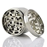 Premium Herb Spice Tobacco or Weed Grinder - Large 2.5 Inch 4 Piece with Pollen Catcher - Razor Sharp Teeth - 100% Guarantee