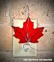 SWITCHABLES SW-143 - RED MAPLE LEAF Stained Glass Night Light Cover - Night Light Fixture Sold Separately