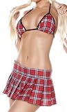Folter Clothing 2-PC PLAID PLEATED SKIRT SET in Red