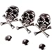 10Pcs 15mm Cool Skull Ghost Rivet Stud Punk for Bracelet Bag Leather DIY Craft