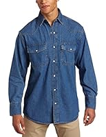 Key Apparel Men's Big & Tall Long Sleeve Western Snap Denim Shirt