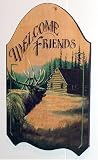 Welcome Friends Elk Rustic Lodge Sign