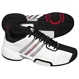 adidas Men's Barricade Team Tennis Shoe,Running White/Metallic Silver/Black,9 M US