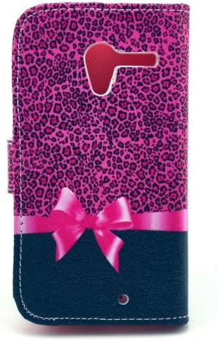 Bayke Brand / Motorola Google Moto X Fashion PU Leather Wallet Flip Protective Skin Case with Stand with Credit Card Slots & Holder (Leopard Print)