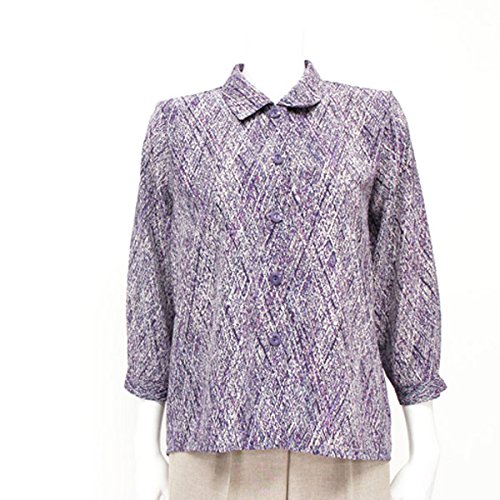 (ノーブランド品) ボタンがけ不要 マジックテープ 腰曲がり体型対応 シャツ ブラウス