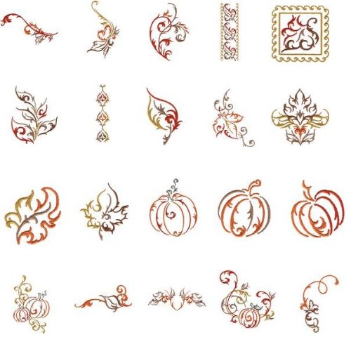 Brother PES Embroidery Machine Card FALL FLOURISHES 