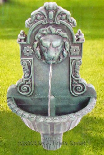 Wandbrunnen mit einem Löwenkopf - inkl. Pumpe - NEU/OVP