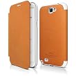 elago G6 Leather Flip Case for Galaxy Note 2+ HD Professional Extreme Clear film included - Full Retail Packaging - Orange