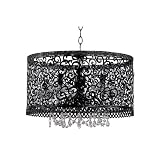 Black Metal Chandelier with 5 Lights - New Orleans Style