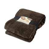 Snuggle Touch Warm Fleece Throw, 140x200cm, Chocolate