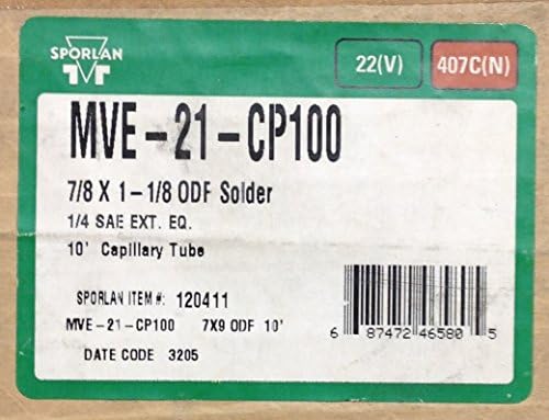 MVE21CP100 Sporlan Expansion Valve 21 Ton 7X9 R22 R407C