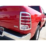 651D Dodge Ram 1500 2009 - 2011 Truck Chrome ABS Tail light Insert Accent (D Style) by TFP
