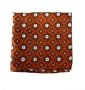 100% Silk Woven Brown Patterned Large Pocket Square